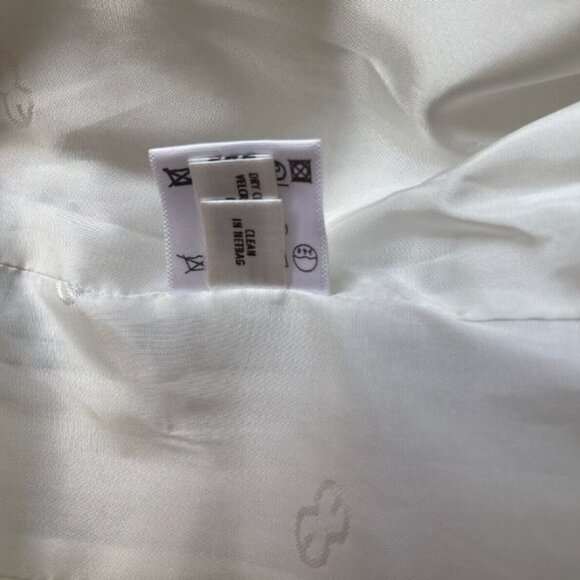 Escada White/Off white Plaid & Boucle Jacket Size M - Picture 6 of 8